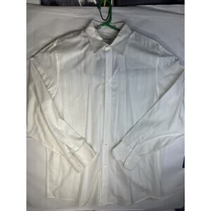 Calvin Klein White Vintage Long-Sleeve Button-Up Shirt XL